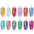 Mixed Glitter Flakes 12 Colors Nail Sequins
